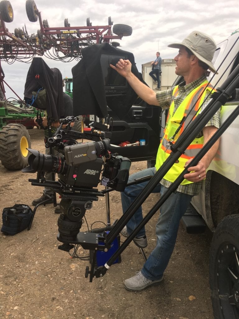 cinematographer with a jib arm