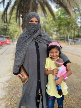 Mom and daughter on a day at the park